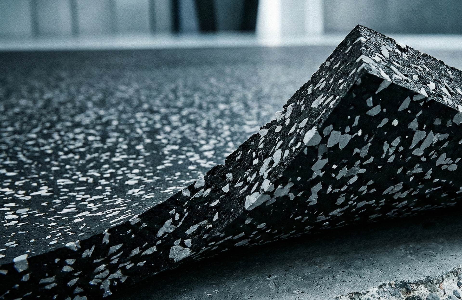 Premium rubber surfacing material showing durable EPDM rubber granule composition